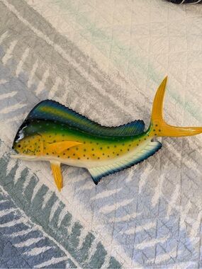 Yellow and Green Mahi Mahi Fish Wall Décor - Coastal Accent